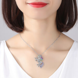 South Korea Tianma Heavy Industry Zircon Pendant Necklace