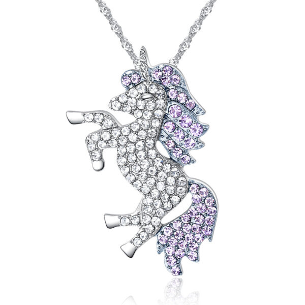 South Korea Tianma Heavy Industry Zircon Pendant Necklace - Image 3