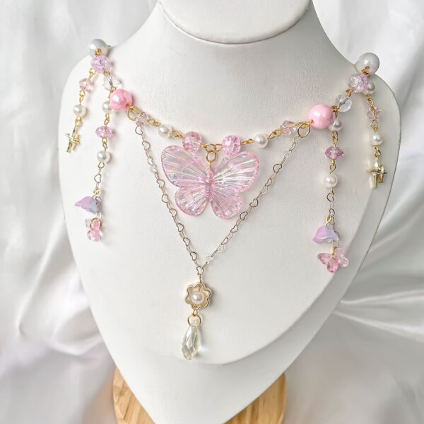 Heart Lily Multi-layer Tassel Clavicle Chain - Image 3