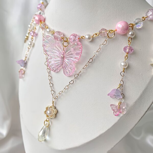 Heart Lily Multi-layer Tassel Clavicle Chain - Image 2